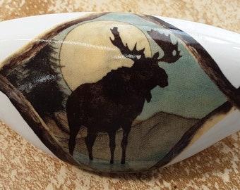 Lodge Moose Ceramic Cabinet Hardware Kitchen Drawer pulls
