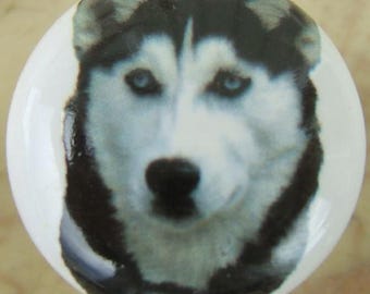 Husky Huskies Dog Ceramic Cabinet Knobs Kitchen Door pulls Door Hardware