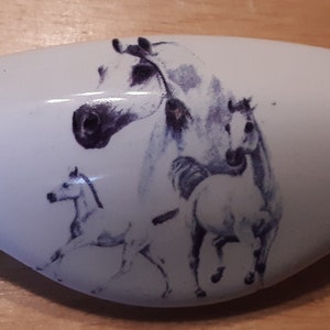 Arabian Horse Ceramic Cabinet Kitchen Drawer door pulls Hardware