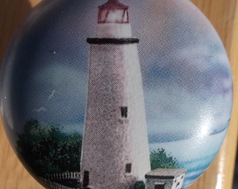 Ocracoke NC Lighthouse Ceramic Cabinet Knobs Light House Kitchen Drawer pulls