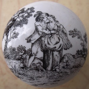 Toile Twall  Lovers #3 Ceramic Cabinet Knobs Kitchen Door pulls Door Hardware