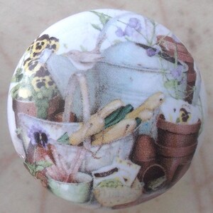 2 Garden Tools Ceramic Cabinet Knobs Kitchen Drawer pulls