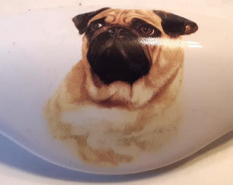 Pug Drawer pull Ceramic Cabinet Kitchen Drawer pulls @Pretty@ Hardware