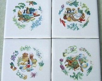 vegetables Mural Ceramic Tile kitchen backsplash accent serving tray insert