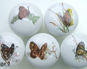 Cabinet Knobs Butterflies butterflys kitchen hardware (5)