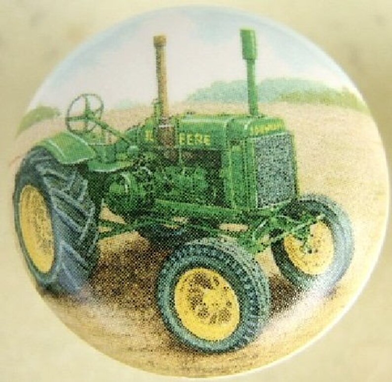 John Deere 2 Tractors Ceramic Cabinet Knobs Kitchen Cabinet Etsy