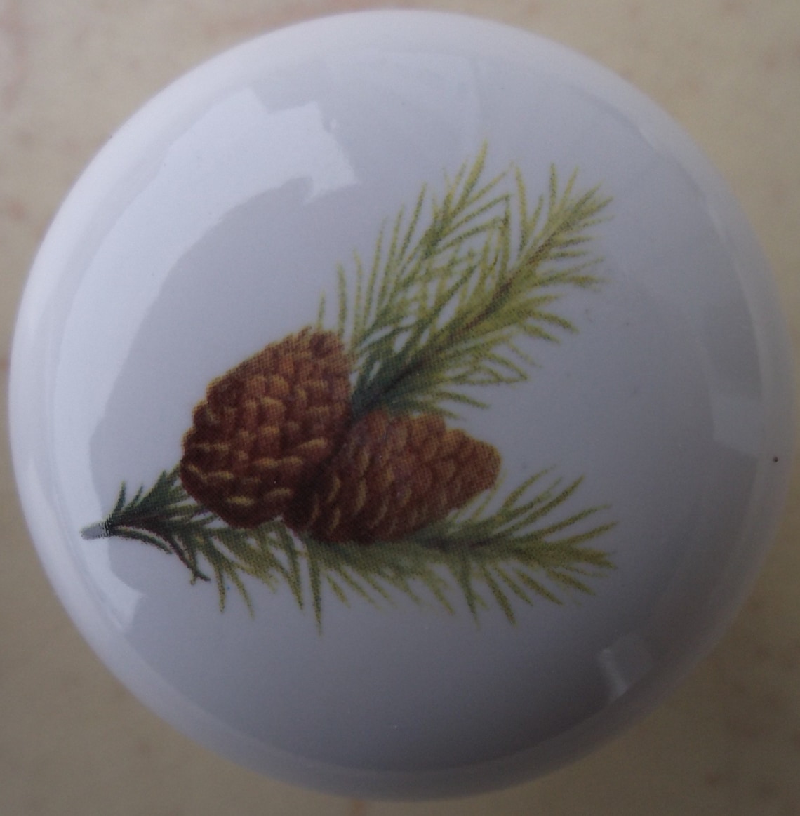 Pine Cone 3 Knob Kitchen Hardware Door Pulls Etsy
