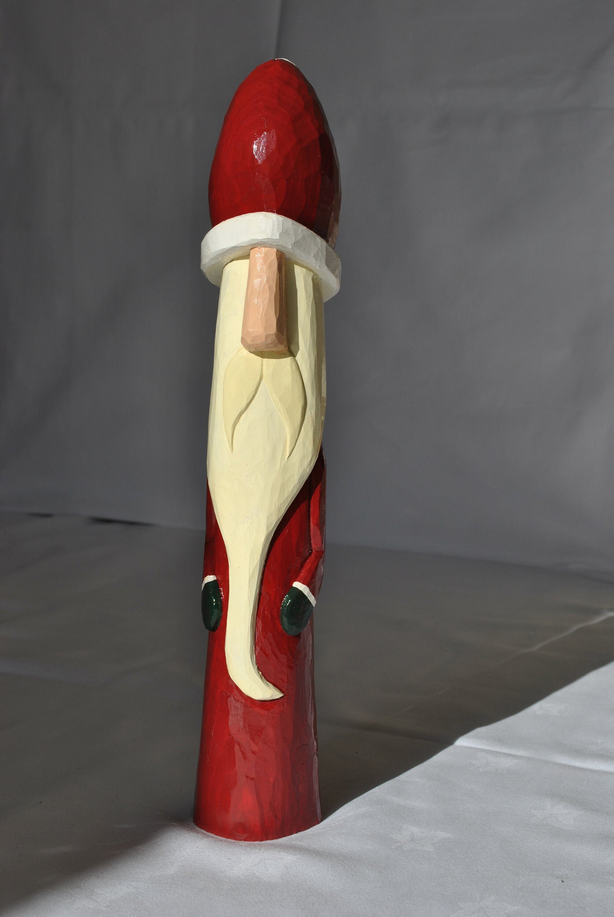 Large Old World Style Hand Carved Wooden Santa Claus Etsy