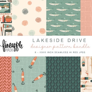 Cottage LifeDigital Paper, Cottage Clipart, Cottage patterns, Cottage Digital Scrapbook Paper, DH