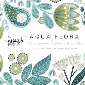 Volkskunst clipart, volkskunst, Scandinavische graphics, volkskunst bloemen clipart, groene mandala's, DH