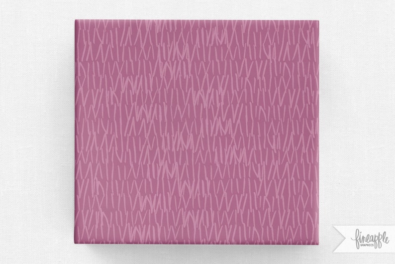 May include: Pink wrapping paper with a white abstract pattern of lines and dashes.
