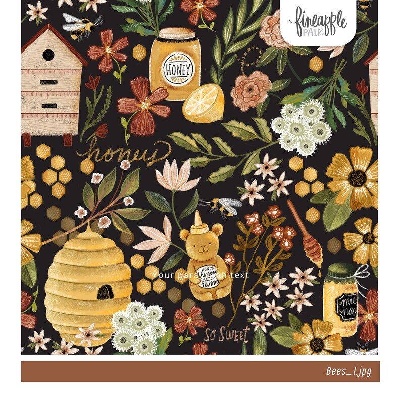 Bee Garden Digital Paper: Seamless Honeycomb Patterns (JPG) - Etsy