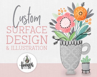 Custom Graphics, Custom Digital Paper, Custom Fabric Design, Custom Illustration, Custom Clipart
