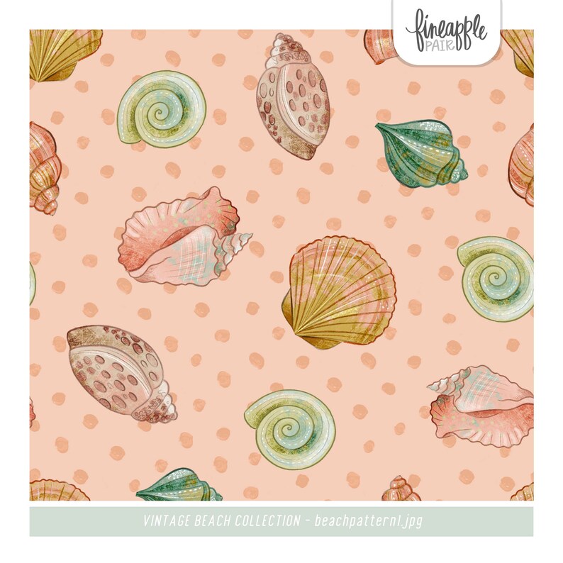 Small Beach Pattern Vintagebeachprints, Retrobeachpattern, Softpastelbeach, Palmspringsart ...