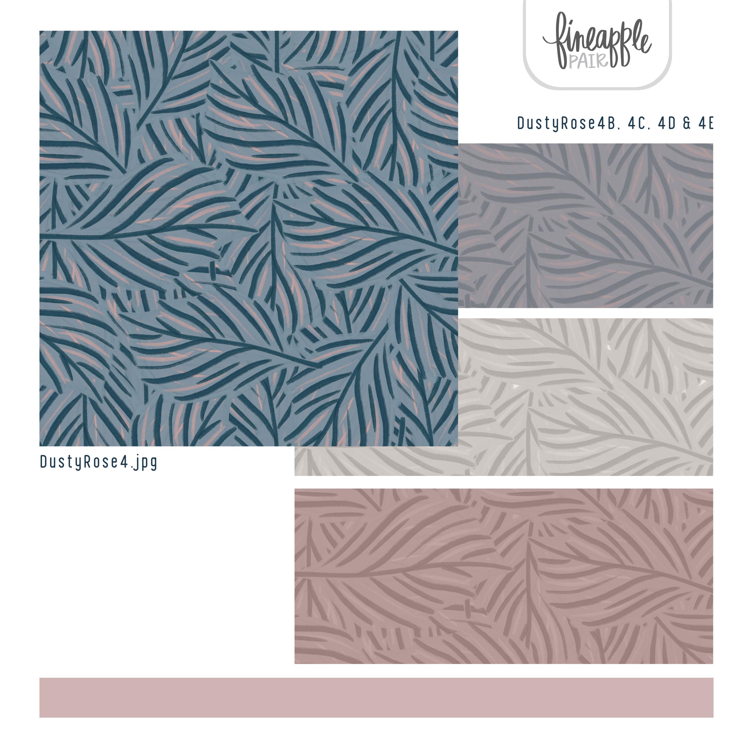 Dusty Rose Seamless Pattern Bundle | 7 Floral Digital Papers | Boho ...