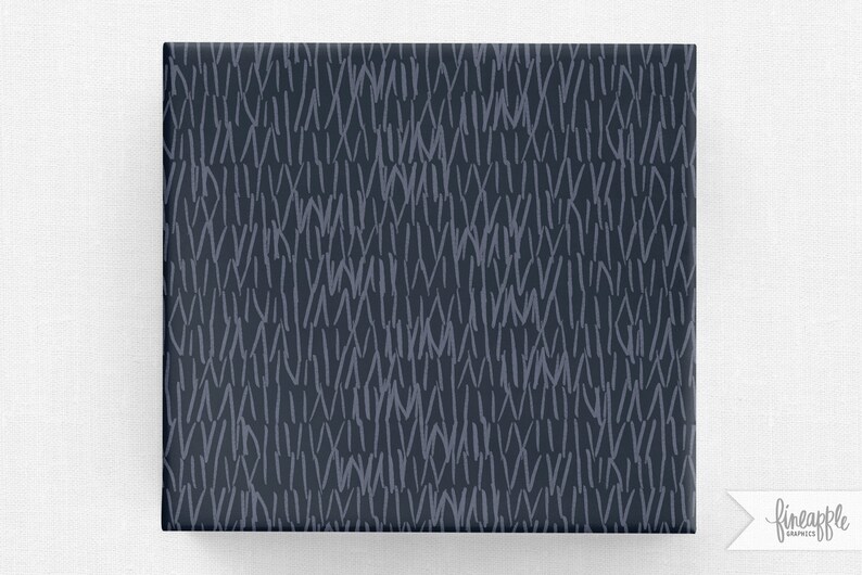 May include: Dark blue wrapping paper with a white abstract pattern of lines and dashes.
