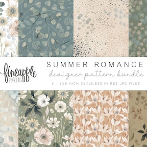 Papel Digital com Flores Vintage, Flores de Casamento, Papel Digital Botânico, Papel Digital com Peônias, Flores Silvestres, DH