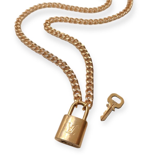 Upcycled Vintage LOUIS VUITTON Padlock Necklace