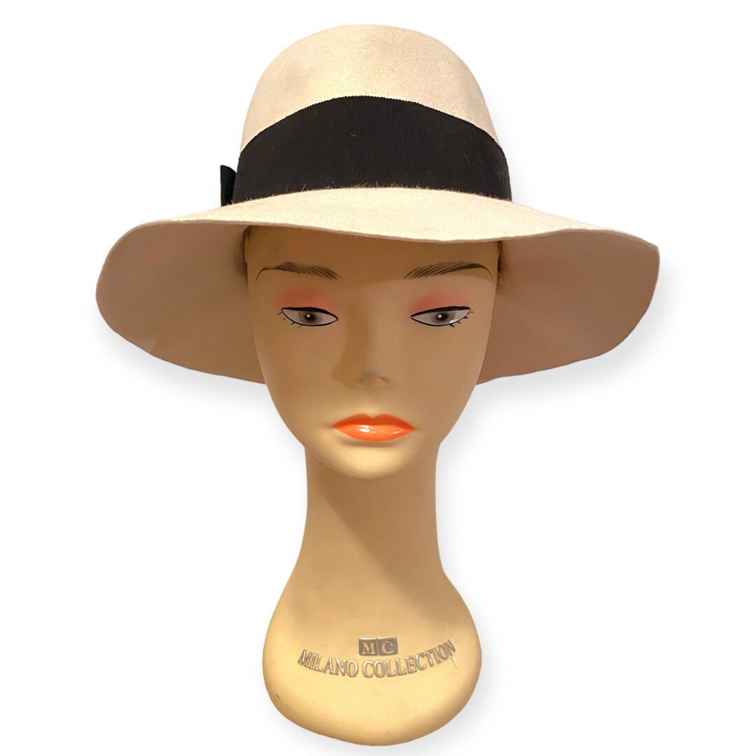Vintage CHRISTIAN DIOR Ivory Wool Wide Brim Hat Vintage CHRISTIAN DIOR Ivory Wool Wide Brim Hat - Etsy main image 2