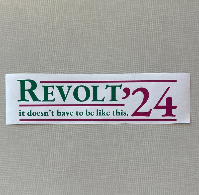 Revolt '24 Campaign Bumper Sticker zdjęcie 1