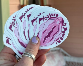 Pleasure is Power Vulva Sticker