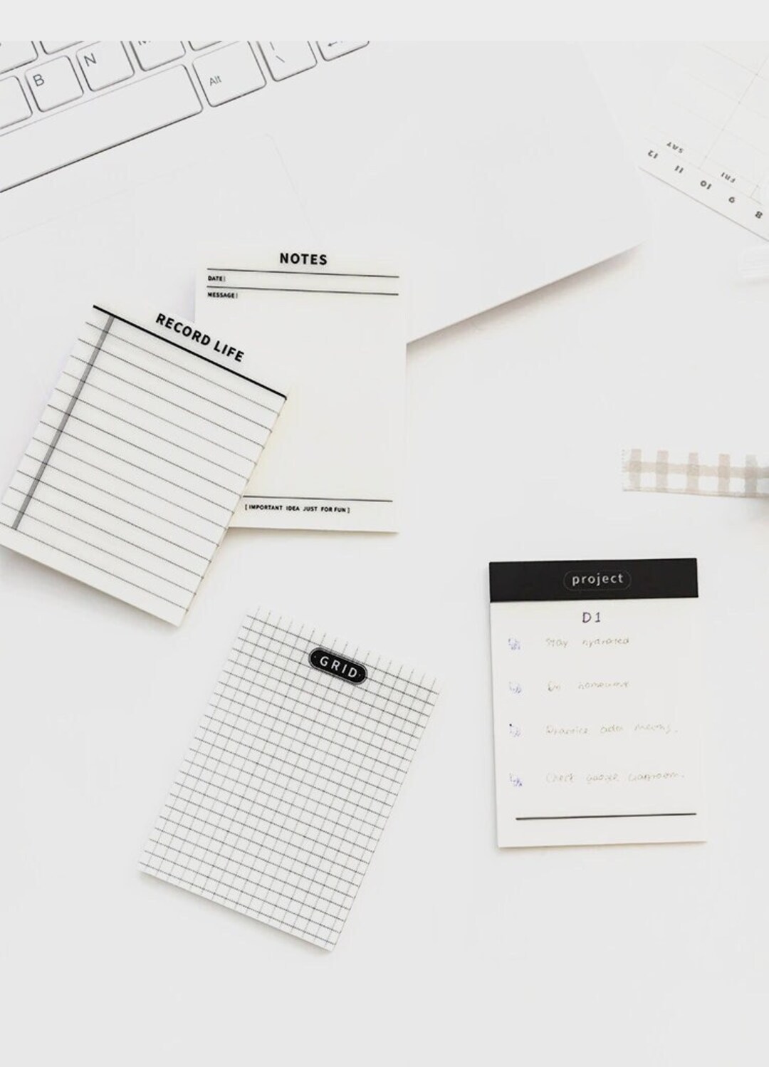 Transparent Memo Notepad Sticky Notes Adhesive Transparent Etsy