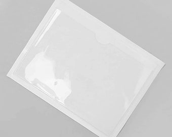 2 PCS Top Clear Adhesive Card Pockets | Card Holder for Planner | Adhesive Pockets