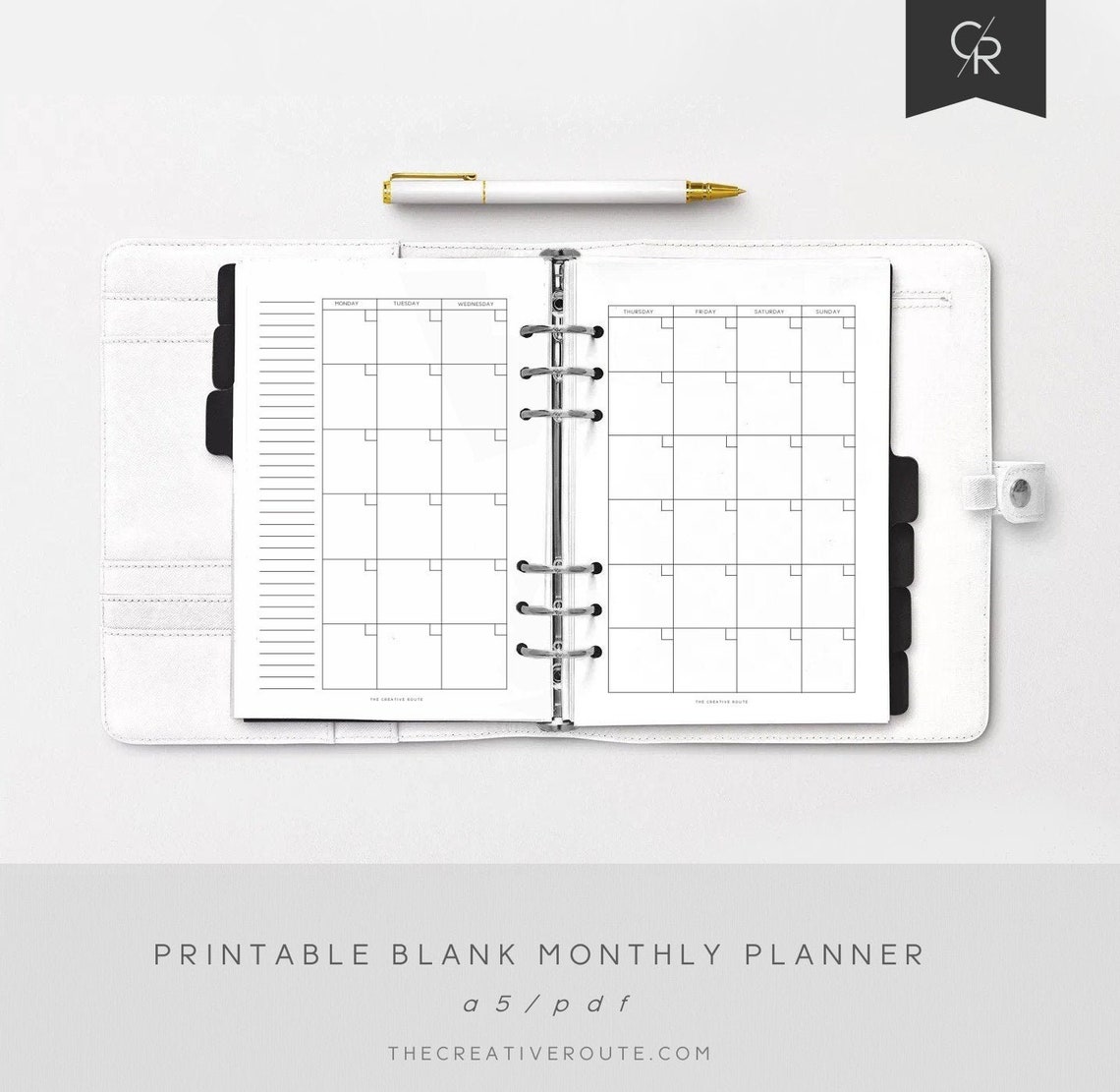 A5 Printable Blank Monthly Planner Personal Planning | Etsy