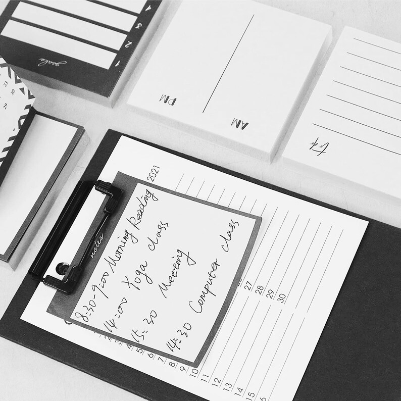 Printable Planner Cards Memo Notepads Scratch Pad Lined Etsy