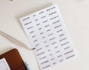 Planner Stickers | Clear Glossy Gold Foil Labels
