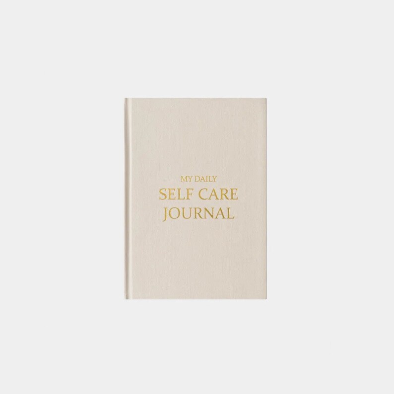 My Daily Self Care Journal Spiritual Management Notebook Guided Daily Reflection Journal to Support Mental Health Beige