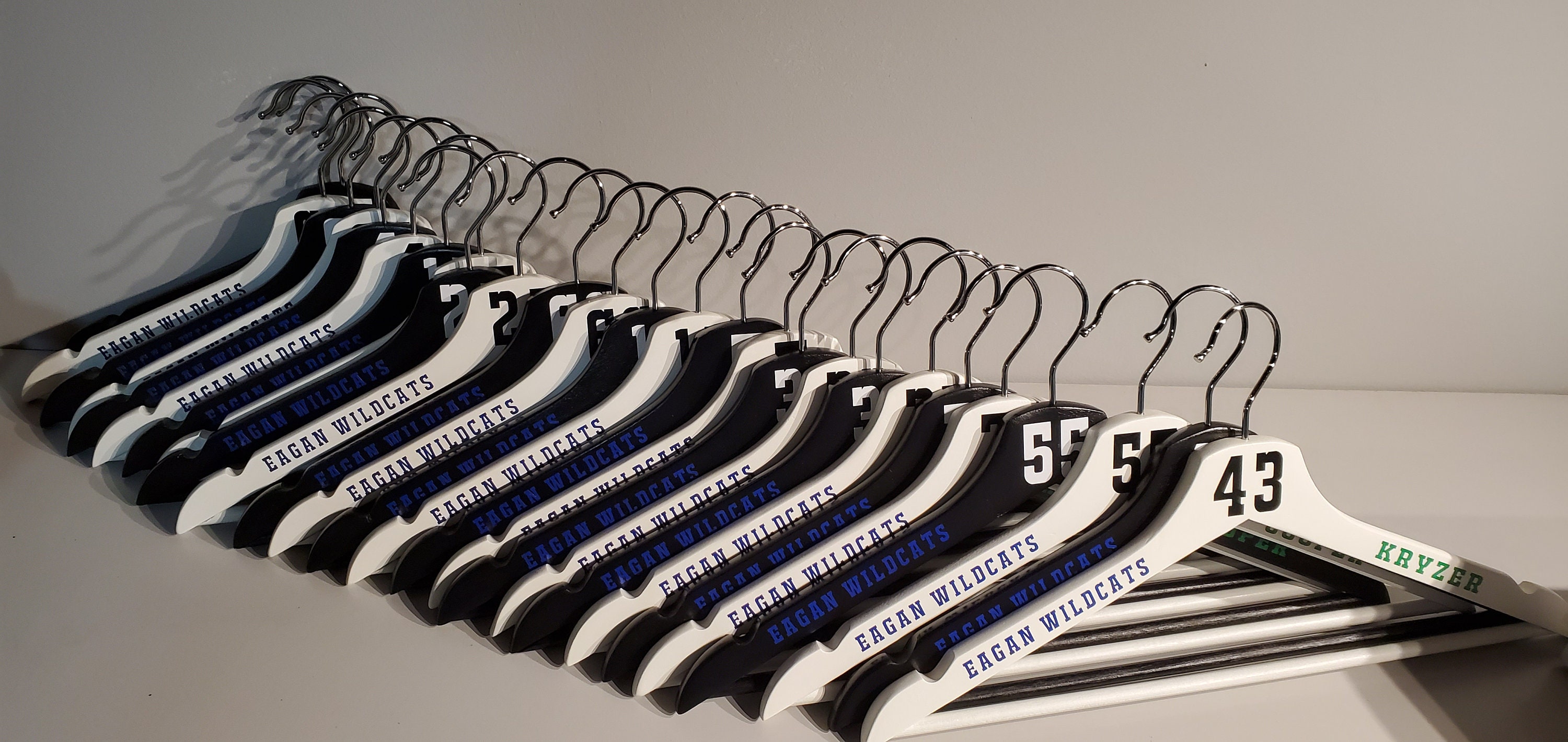 Personalized Sports Hangers Set of 2 Hangers Hockey Etsy