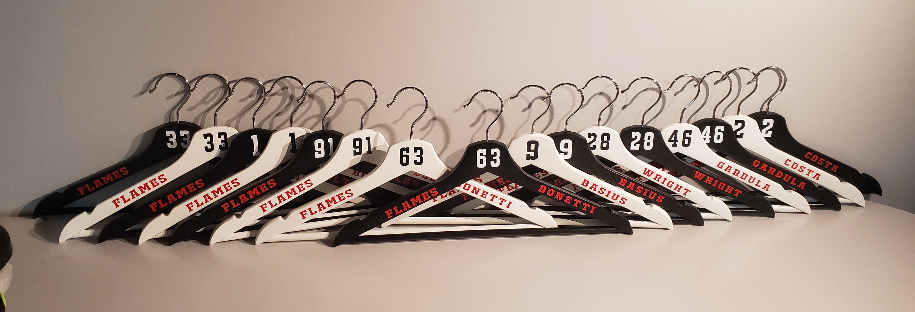 Personalized Sports Hangers Set of 2 Hangers Hockey Etsy
