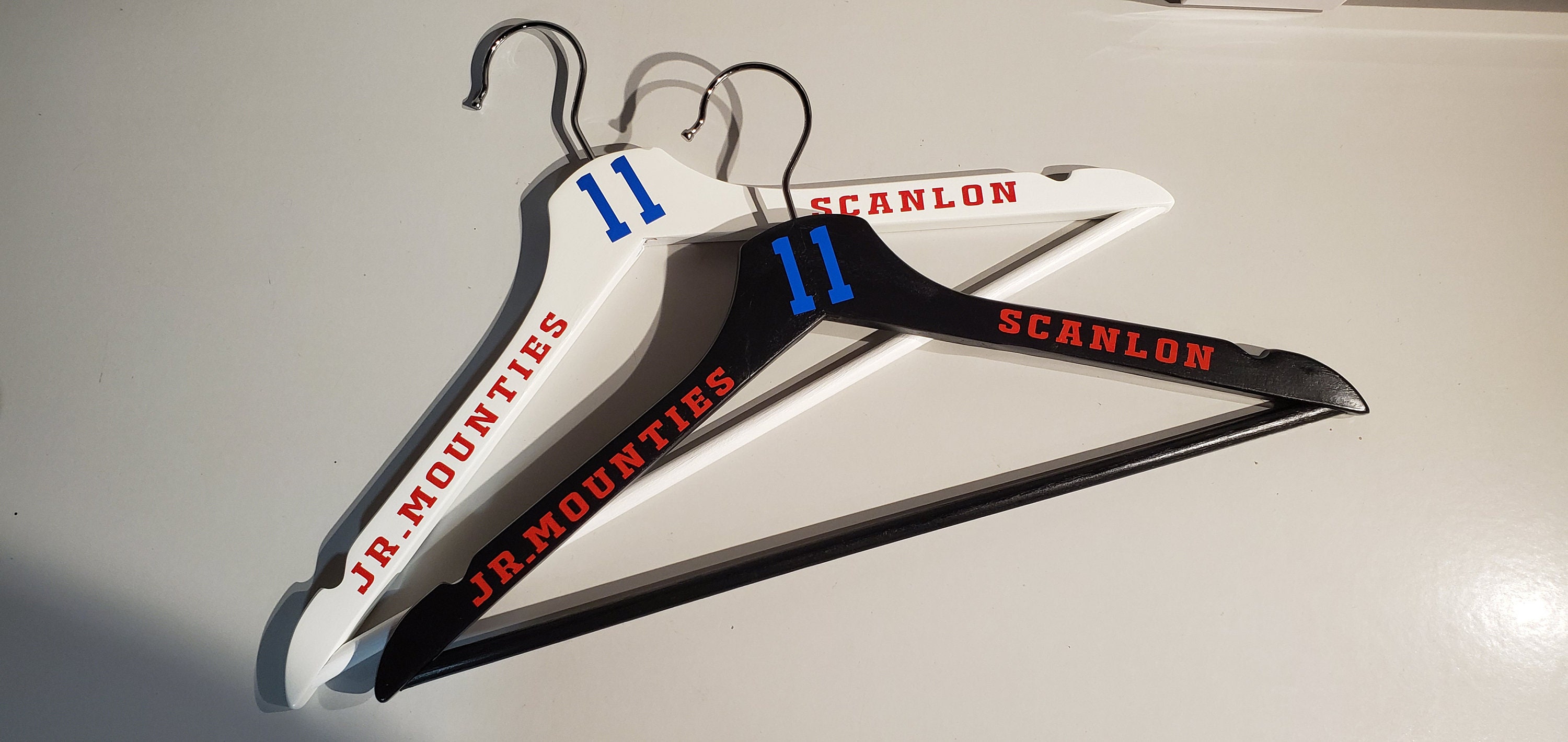 Personalized Sports Hangers Set of 2 Hangers Hockey Etsy