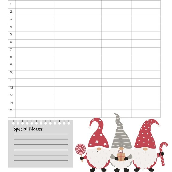 Christmas Shopping Checklist Printable, Christmas Gift Checklist, Christmas Shopping List, Downloadable Shopping List.