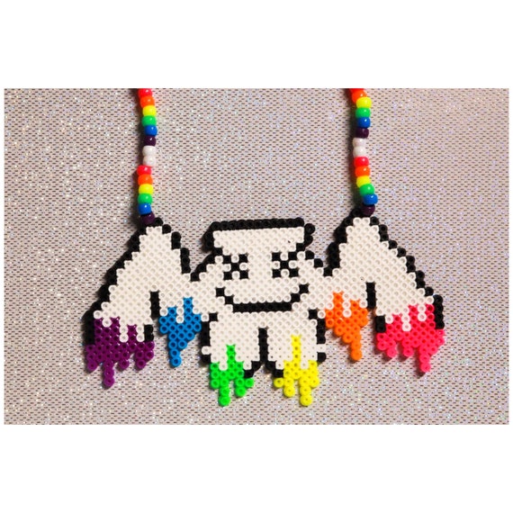 Marshmello Perler Necklace Etsy