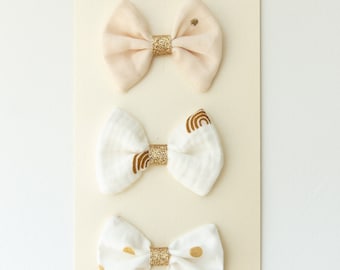 Barrette Knoten / Haarspange Mädchen Doppelgaze / Baby Bar Anti-Rutsch