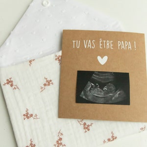 Pregnancy announcement / Mother's Day gift bag / Cloth envelope + "pregnancy announcement" card