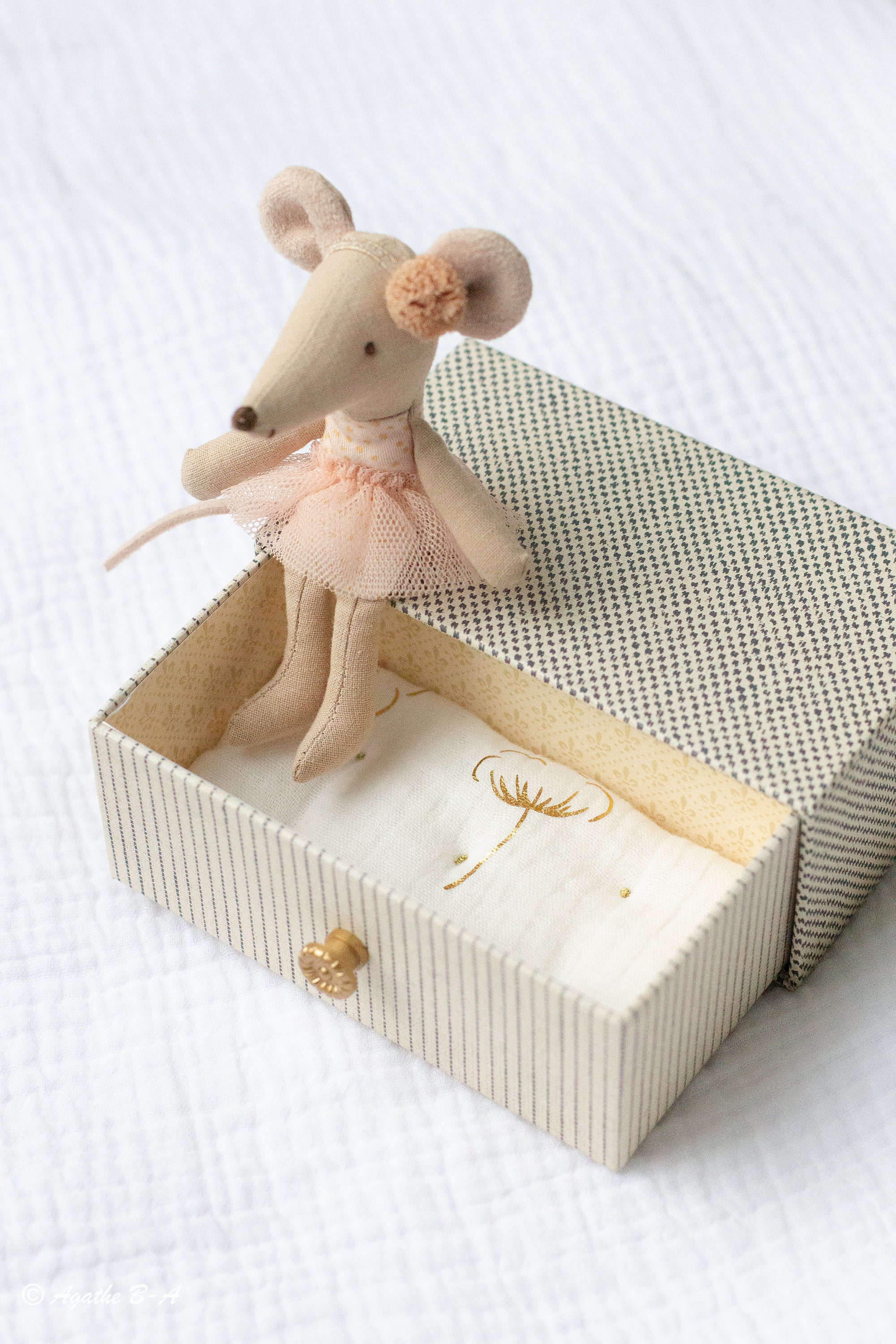 Maileg mouse mattress accessory / Double gauze oekotex / Etsy