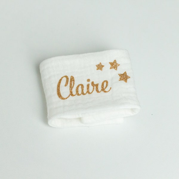 Personalized towel ring in double gauze 100% oeko-tex