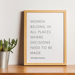 Citação de Empoderamento Feminino RBG / Digital
