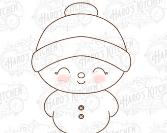 DIGITAL DOWNLOAD STL File Lil Snowman Cookie Cutter