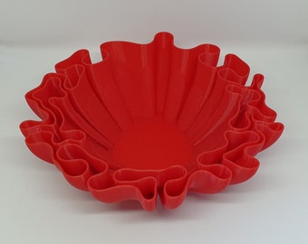 Modern 3d Printed Wavy Design Bowl for Christmas table decor