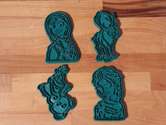 Set of 4 Cookie Cutter inspired to Frozen Movie (Elsa, Anna, Olaf and Sven) for party decoration