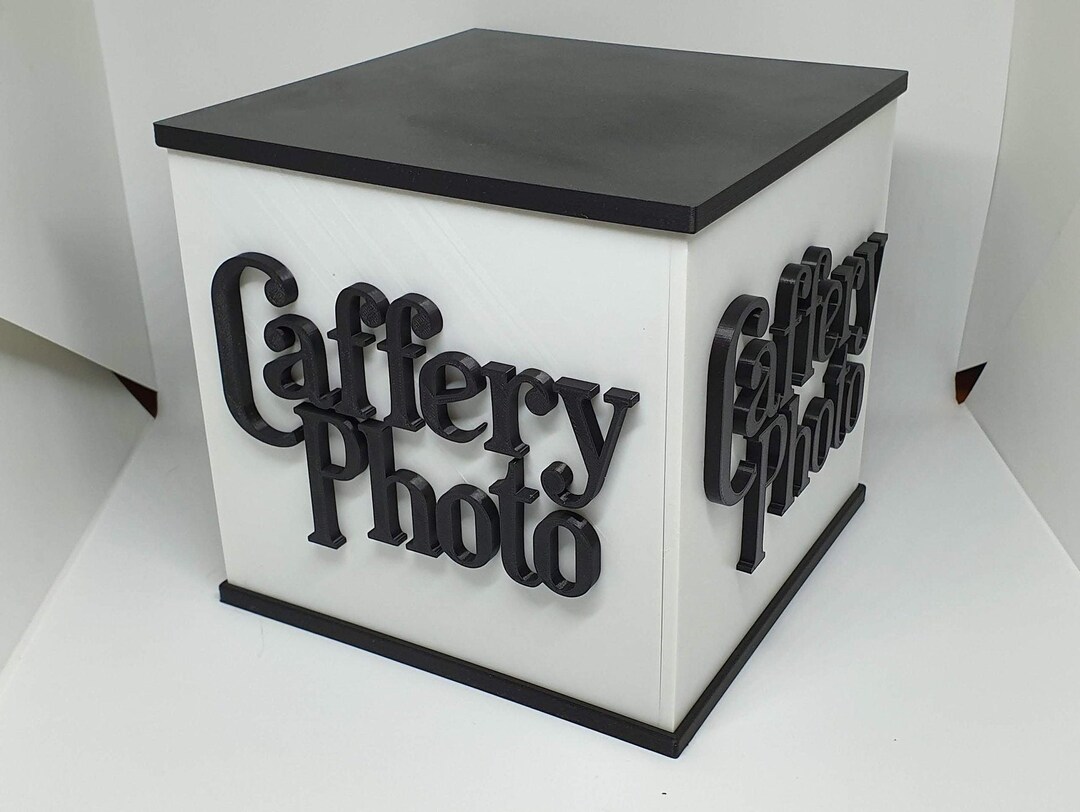 Personalized Decorative Display Box With Your Logo Embossed on the 4 Sides Etsy