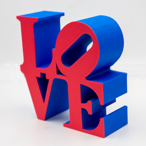 BIG SIZE 40x40 cm LOVE sculpture statue 3D Printed, eternal love embrace available in different colors image 4