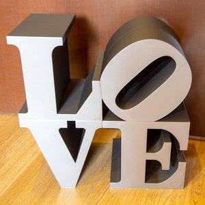 BIG SIZE 40x40 cm LOVE sculpture statue 3D Printed, eternal love embrace available in different colors image 6