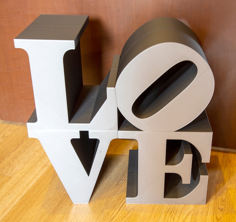 BIG SIZE 40x40 cm LOVE sculpture statue 3D Printed, eternal love embrace available in different colors image 6