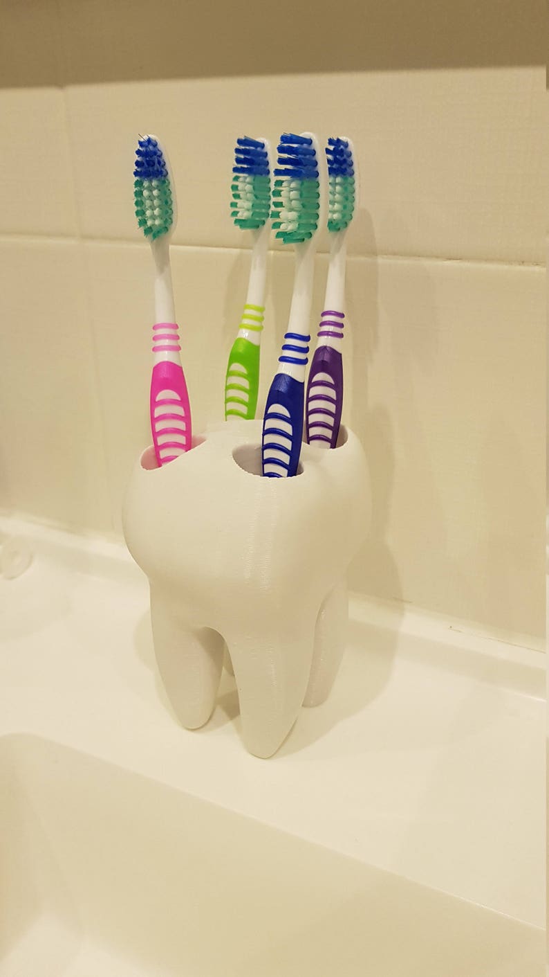 Toothbrush Holder With Tooth Design Etsy
