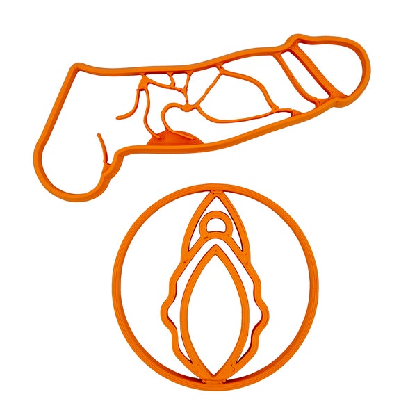 Set of 2 Penis and Pussy Cookie Cutter for adult party decoration